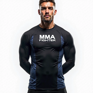 Venta al por mayor Elite Custom BJJ Rash Guards Entrenamiento de gimnasia de alto rendimiento Ropa de MMA personalizada para deportes de combate Durable - Product Image 6