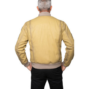 2025 nouveau Design hommes col montant Bomber veste en cuir décontracté en cuir moto Bomber veste vêtements d'extérieur manteau avec poche à fermeture éclair - Product Image 6