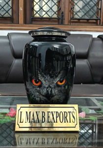 Urne en métal aluminium brun de style américain Cendres humaines pour adultes Crémation funéraire commémorative moderne colorée comprenant un sac en velours gratuit - Product Image 2