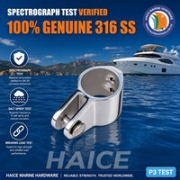 Edelstahl 316 Marine Bimini Hump Jaw Slide mit 2 Stellschrauben für 22mm Rundrohr – Yacht- und Bootszubehör