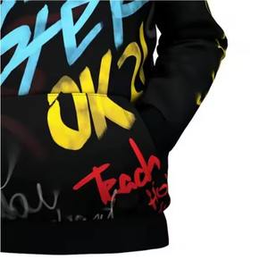 Sweat-shirts décontractés pour hommes en chenille tendance avec broderie usée pour la saison d'automne, vente en gros, avec étiquette personnalisée 2026 - Product Image 5