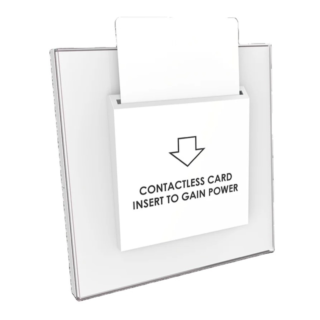 Customized Modern Design Insert Key Card Energy Saving Key Card Controlled Wall Power Switch for Hotels Exported to India
