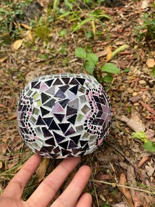 Decorative Glass Mosaic Work Colourful Votive T <b>Light</b> Hanging <b>Lanterns</b> Wholesale Supplier From India - Product Image 2