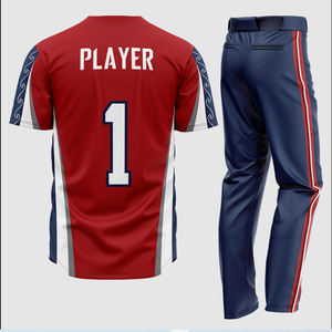 2024 personnalisé nouveau Design respirant équipe porter personnalisé hommes et jeunes Sublimation haute qualité Baseball Jersey Baseball & Softball porter - Product Image 2