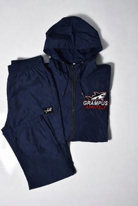 Ensemble survêtement pour homme personnalisé, respirant, hiver, grande taille, veste courte, jogging, 2 pièces, cordon de serrage, polyester, coupe-vent, streetwear - Product Image 3