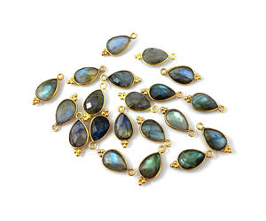 Labradorite naturelle 8x12 poire facettes pierres précieuses mode 925 argent charme au prix de gros - Product Image 2