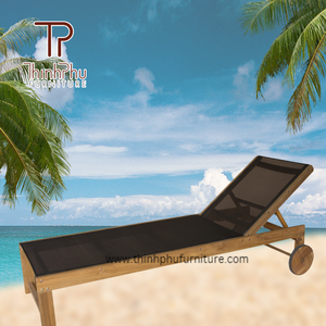 Chaises longues pliables en bois massif modernes écologiques du fabricant du Vietnam - Product Image 6