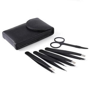 OEM Stainless Steel f Brow <b>Tool</b> Set Private Label Eyebrow Tweezers Eyebrow Scissor Custom logo 5 Pcs Set - Product Image 2