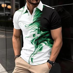 Polo de algodón peinado de alta calidad, camiseta informal de manga corta, ropa de media manga para hombre, camiseta de Color sólido - Product Image 3