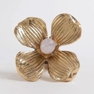 Bouton élégant de conception de fleur verte avec l'abat-jour d'or pour des armoires tiroirs armoires poignée décorative de concepteur pour la maison et le bureau - Product Image 3