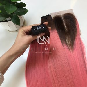 Cheveux bruts vietnamiens en gros faisceaux trame os droite Ombre rose couleur cheveux humains vente chaude produit 2024 LINU cheveux - Product Image 2