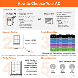 Aire Acondicionado Eléctrico Inteligente con Inversor para Ventana, 8000-18000 BT, Ahorro de Energía, Unidad de CA Doméstica con Control WiFi y Bomba de Calor, EE. UU. - Product Image 5