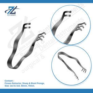 Instrumentos quirúrgicos afilados de acero inoxidable Finsen de 5 cm, retractor de retención automática, fabricante de esparcidores de heridas en Pakistán - Product Image 3