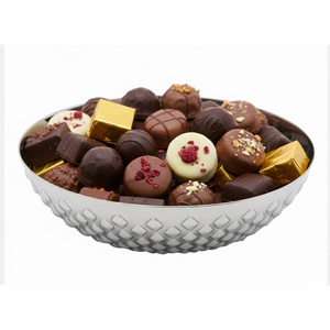 Bol de service en métal doré au design moderne, élégant bol décoratif pour le chocolat, pour les fournisseurs de vaisselle d'hôtel et de restaurant - Product Image 4