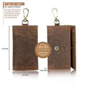 Llavero de Cuero Crazy Horse a Precio de Fábrica, Llavero de Moda para Hombre y Mujer, Tarjetero para Coche, Mini Bolsa - Product Image 2