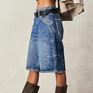 Shorts surdimensionnés pour femmes sur mesure Meilleurs shorts surdimensionnés pour femmes Nouveau design Shorts surdimensionnés pour femmes - Product Image 2