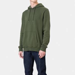 Haute qualité 350 GSM coton épais blanc pull uni lourd surdimensionné à capuche avec ficelle Logo personnalisé sweats à capuche pour hommes - Product Image 4