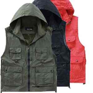 Nouveau gilet extérieur d'été pour hommes veste sans manches multi-poches pour la chasse randonnée voyage grande taille Service OEM disponible - Product Image 6