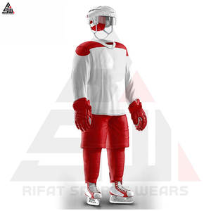 Prix d'usine sur mesure de qualité supérieure prix raisonnable uniforme de hockey sur glace 100% tissu polyester uniforme de hockey sur glace - Product Image 2