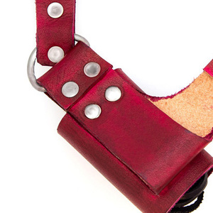 Meilleure vente étui d'épée médiévale en cuir véritable avec gaucher Renaissance Frog Design en gros artisanat en cuir de couleur rouge - Product Image 6