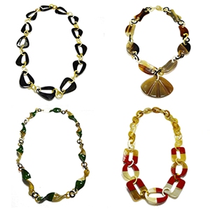 Collier corne de buffle religieux écologique fait à la main artisanat indien bijoux en corne de buffle d'eau de haute qualité Options personnalisables - Product Image 1