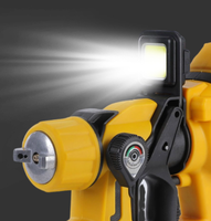 Pistolet à peinture de 200 W avec buse en cuivre, pulvérisateur portable avec LED pour la peinture murale DIY à domicile