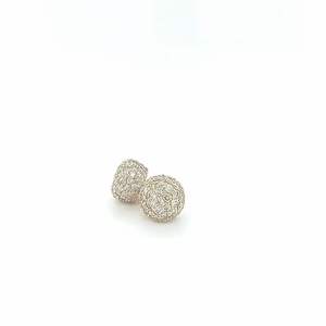 Pendientes Redondos de Diamantes Naturales con Certificado IGI, Oro de 14K para Mujer, Ideales para Fiestas - Product Image 4