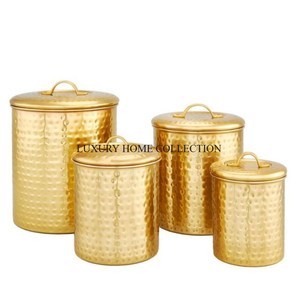 หม้อโลหะสำหรับตกแต่งในครัวแบบใหม่ทันสมัยพร้อมพื้นผิวทนทานและคุณสมบัติอเนกประสงค์สำหรับการจัดเก็บสินค้าแห้งอย่างมีสไตล์ - Product Image 1