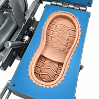 Moule de semelle de chaussure en alliage d'aluminium avec plaques articulées et surfaces de formage à motifs