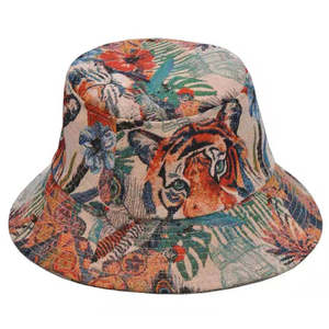 Sombreros de Pescador Personalizados Unisex con Estampado de Dibujos Animados, Sombreros de Pesca Reversibles de Mezclilla/Velour con Relieve, para Fiestas - Product Image 2