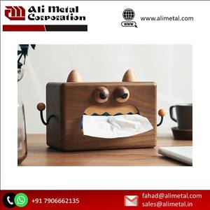 ที่ใส่กระดาษชำระทำจากไม้ดีไซน์ทันสมัยที่ใส่กระดาษเช็ดปากสำหรับโต๊ะในร้านอาหารของโรงแรมในบ้าน - Product Image 3