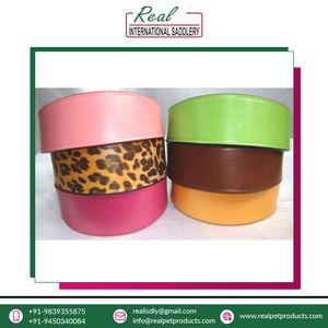 Top Notch Quality Eco-Friendly Padded Pure Leather <b>Dog</b> <b>Collar</b> Animal Pattern Rivet Decoration <b>Waterproof</b> Comfortable Trusted - Product Image 3