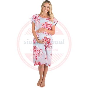 Bata de paciente profesional de alta calidad de polialgodón personalizado Hospital Unisex vestidos suaves y cómodos - Product Image 5
