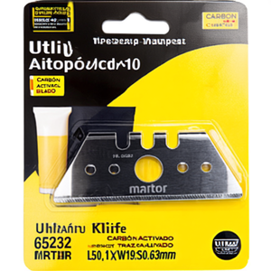 Utility Knife with 10 Perforated Trapezoidal Blades 65232 L50.1xW19xS0.63mm 10 Pieces/Dispenser-MARTOR - Product Image 3