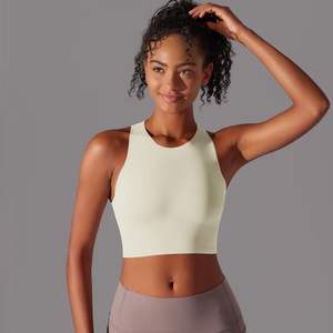 เสื้อชั้นในเล่นกีฬาสำหรับผู้หญิงเสื้อชั้นในเล่นโยคะฟิตเนสสีพื้นแห้งเร็วสำหรับฝึกซ้อมวิ่งในยิมกลางแจ้งฤดูร้อน - Product Image 2