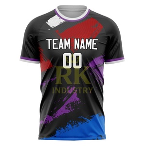Camiseta de Fútbol Unisex de Alta Calidad, 100% Poliéster, Secado Rápido, Transpirable, con Impresión Personalizada de Nombre y Logotipo del Equipo, Varios Colores - Product Image 1