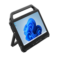 Tablette robuste Windows Cenava 13,3 pouces avec deux batteries amovibles, poignée pliable, indice de protection IP65, tablette industrielle portable pour l'extérieur