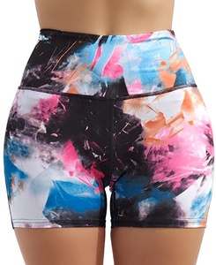High Waisted Women Workout Booty Shorts Custom Sublimation Design with Breathable Flowers <b>Pattern</b> Sports Gym Shorts 2027 - Product Image 3