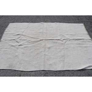 Alfombra Vintage de 5.2x7.5 pies, Alfombra Turca, Alfombra Blanca con Diseño de Camuflaje - Product Image 3