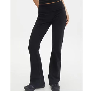 Customized Buttery Scrunch Butt High Waist Gym Fitness Workout Flare Yoga Bamboo Fiber Plus Size <b>Women's</b> <b>Leggings</b> from Pakistan - Product Image 3