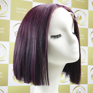 Sans colle meilleur prix perruques rouges 2*6 dentelle 8 ''10'' 12 ''perruque Bonestraight cheveux humains vietnamiens vierge matériau cuticule alignée - Product Image 3