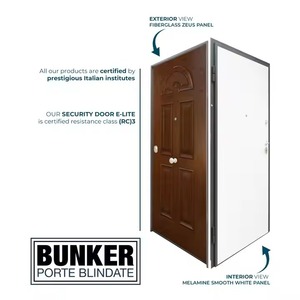 Puerta blindada de doble sello de diseño italiano de calidad superior con panel de fibra de vidrio URANO, uso para Villa - Product Image 3