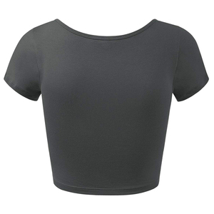 Hauts courts extensibles femmes t-shirts courts haut court femmes t-shirts Premium femmes col rond haut court t-shirts vêtements décontractés - Product Image 6