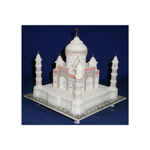 New Best Selling Latest Handmade High <b>Class</b> Quality White Marble Carving Taj Mahal Sculpture for Home Decoration and <b>Gifting</b> - Product Image 1