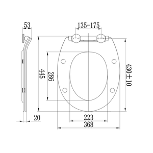 Couvre-siège de toilette universel blanc thermoformé à fermeture douce - Product Image 3