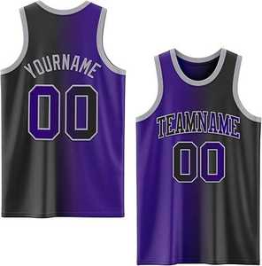 2025 New Arrival Sleeveless <b>Men's</b> <b>Basketball</b> <b>Tops</b> 100%Polyester Fabric Gradient Color Fully Sublimated <b>Basketball</b> Jersey For <b>Men</b> - Product Image 6