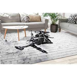 Alfombra Estampada con Diseño de Graffiti Art, Niña en Columpio de Banksy: Decoración Moderna, Alfombra Suave No Tejida - Product Image 1
