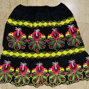 Robe d'été à manches courtes et longue jupe pour filles, style île micronésienne, nouvelle jupe en coton personnalisée à imprimé floral polynésien pour enfants - Product Image 2