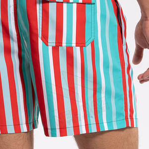 Pantalones cortos de playa de malla de verano de alta calidad para hombres, transpirables y ecológicos con forro impreso, diseño del fabricante - Product Image 6