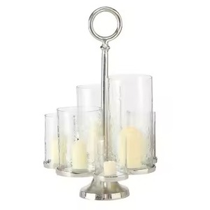 Top Premium Selling Aluminium Metal Candle Holder Customized Shape <b>Hurricane</b> <b>Lantern</b> Home Decor Candle <b>Hurricane</b> Holder for Gift - Product Image 1
